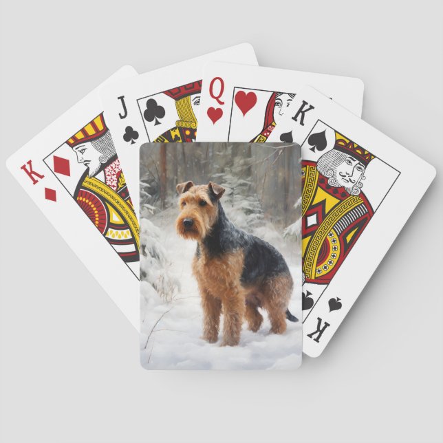 Baralho Welsh Terrier Deixe Nevar Natal (Verso)