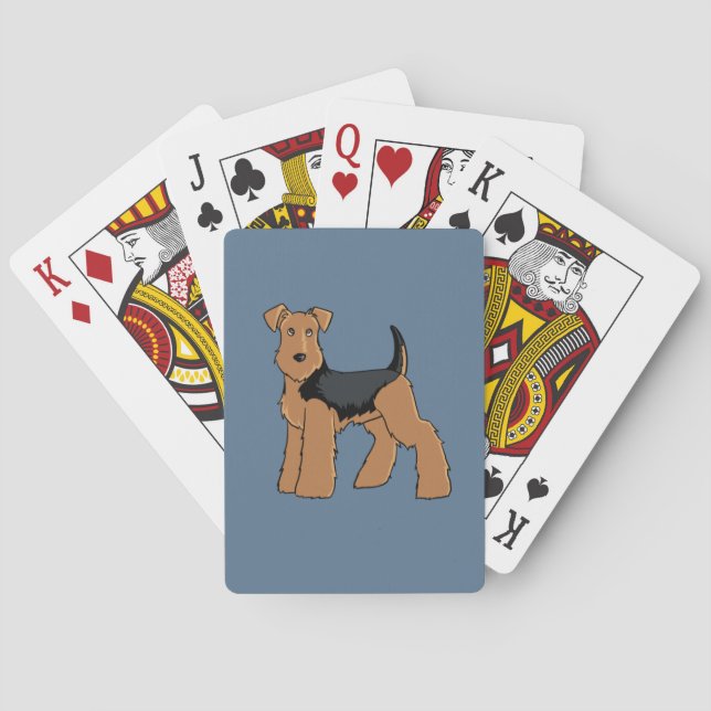 Baralho Welsh Terrier jogando cartas (Verso)