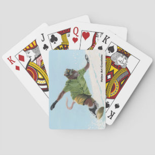 Baralho Wererat Snowboarder Fantasy Art Tocando Cartões