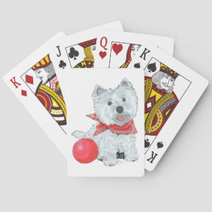 Baralho Westie Com Bola Vermelha