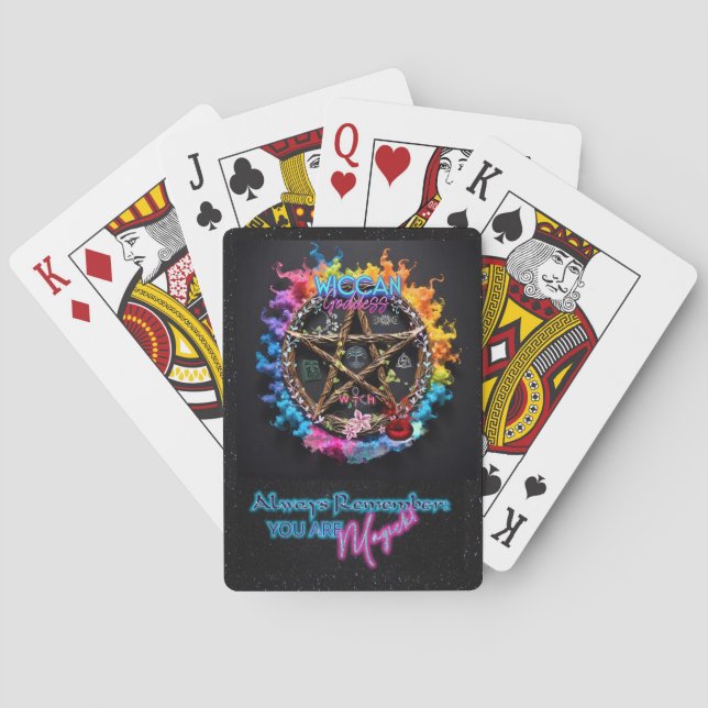 Baralho Wiccan Goddesing Play Card Deck (Verso)