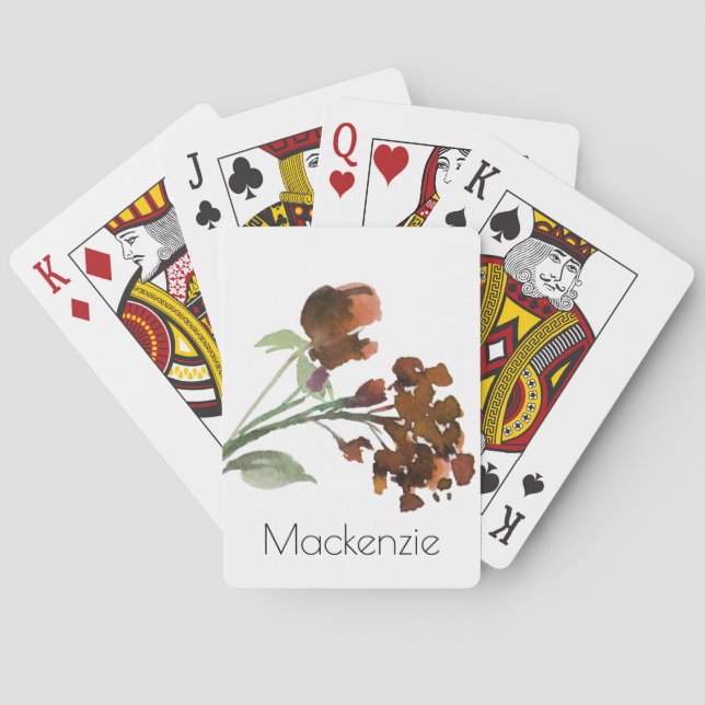 Baralho Wildbloom | Terracotta Orange Bohemian Personaliza (Verso)