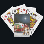 Baralho Winter Beagle Caravan Christmas Adventure<br><div class="desc">Adotar a magia de uma noite de inverno nevada enquanto uma caravana desliza graciosamente através da paisagem iluminada pela lua. A beleza serena da neve escutadora e o brilho encantador da lua criam uma cena cativante,  prometendo uma aventura inesquecível de Natal cheia de calor,  alegria e memórias queridas.</div>