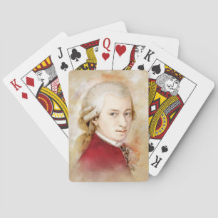 Baralho Wolfgang Amadeus Mozart na aguarela estilo