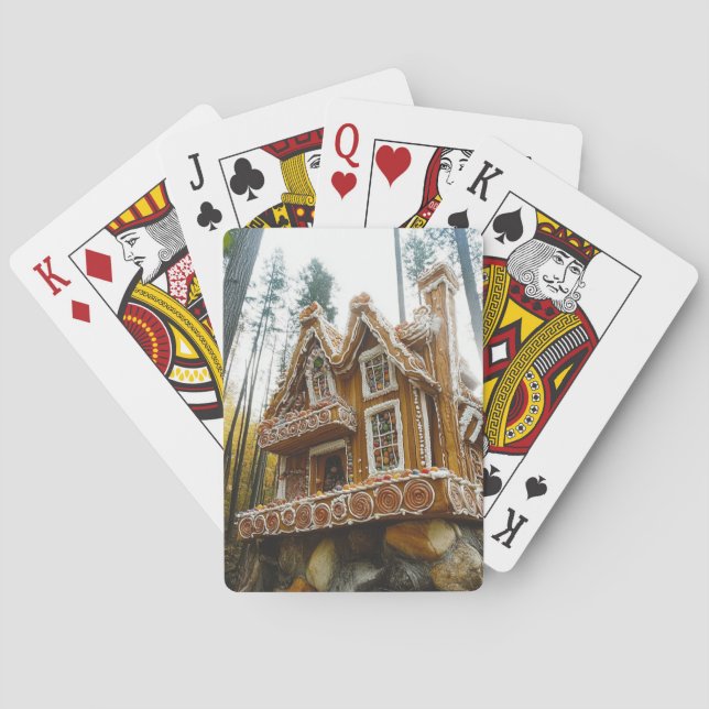 Baralho Woodland Gingerbread Mansion Playing Cards (Verso)