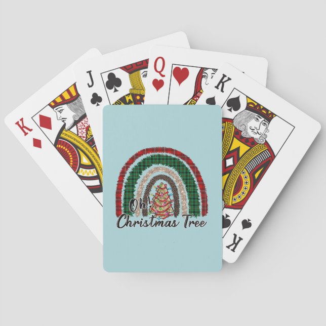 Baralho Xadrez Buffalo e Impressão do Leopardo Arco-Íris ( (Verso)