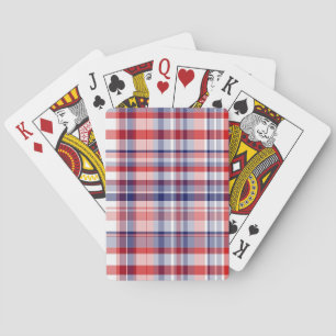 Baralho Xadrez Red, White, Blue Preppy Madras