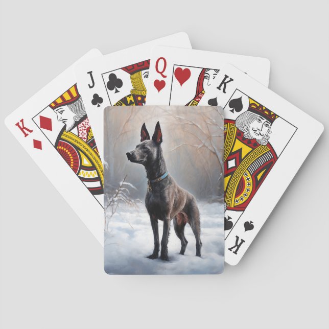 Baralho Xoloitzcuintli Deixe Nevar Natal (Verso)