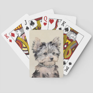 Baralho Yorkshire Terrier Puppy Pintura Original
