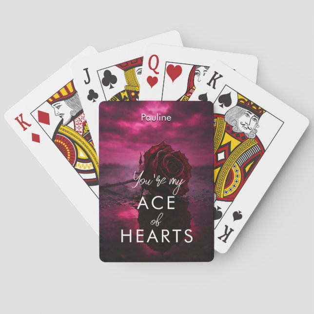 Baralho You’re My Ace of Hearts” Playing Cards | Romantic  (Verso)