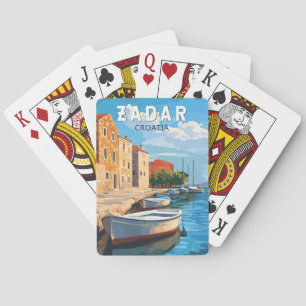 Baralho Zadar Croácia Viagem Art Vintage