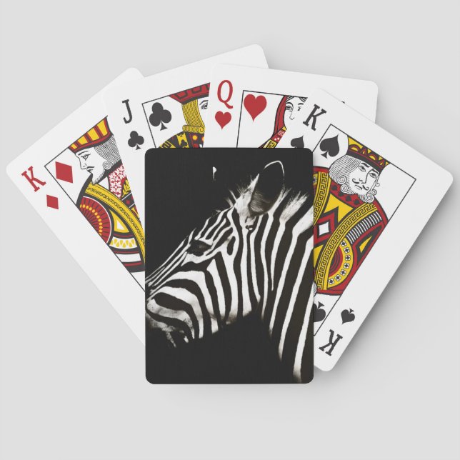 Baralho Zebra Black and White Stripes Animal (Verso)