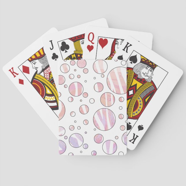 Baralho Zebra Bolinhas rosa e branca (Verso)