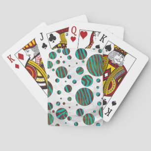 Baralho Zebra da Bolinhas Castanho e Teal