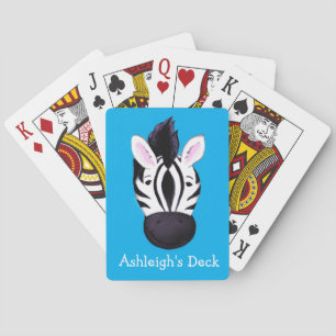 Baralho Zebra nomeou crianças jogando cartas