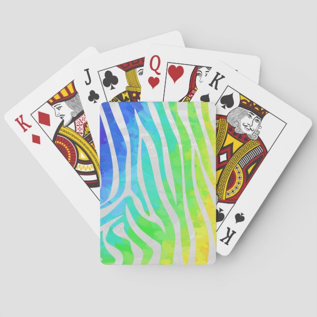 Baralho Zebra Rainbow e White Impressão (Verso)