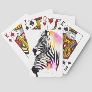 Baralho Zebra Wild Nature - Pintura De Cores De Animais