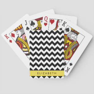 Baralho Zigzag preto-e-branco, padrão Chevron, seu nome