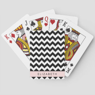 Baralho Zigzag preto-e-branco, padrão Chevron, seu nome