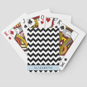 Baralho Zigzag preto-e-branco, padrão Chevron, seu nome