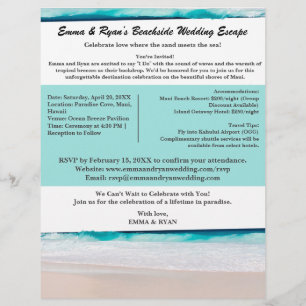 Barato Beach Destination Wedding Flyer