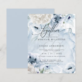 Barato Elegante Aquarela Azul Flores De Papanicola
