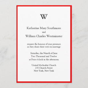 Barato Monograma Convites de Casamento