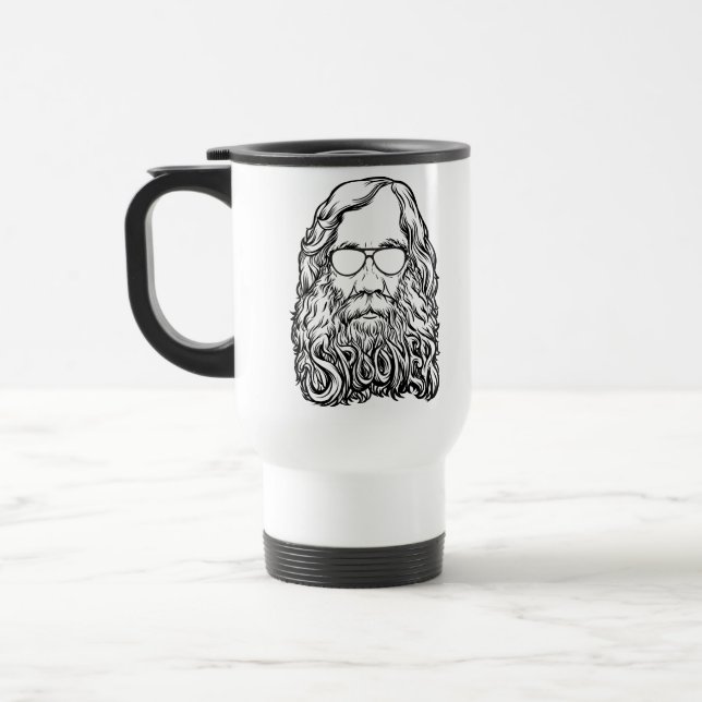 Barba de Lysander Spooner e caneca das máscaras (Esquerda)
