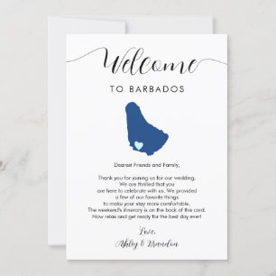 Barbados Mapa de Boas-vindas Carta Itinerária
