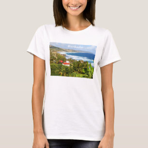 Barbados, oceano, praia, tropical, areia, t-shirt