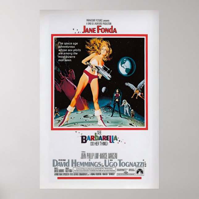 Barbarella Movie Poster Vintage Jane Fonda Giclée (Frente)