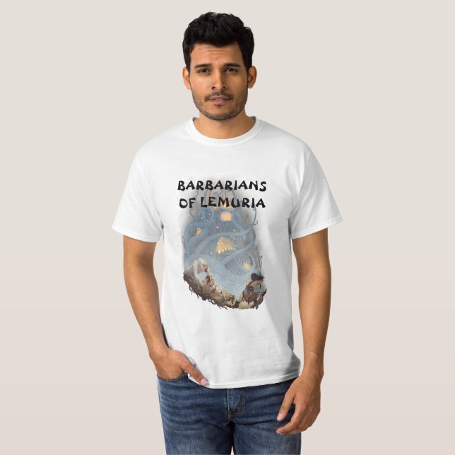 Bárbaros da camisa de Lemuria T (Frente Completa)