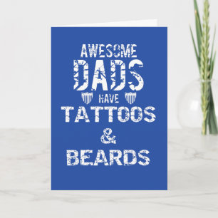Barbas da tinta do tatuagem & cartões da papá do