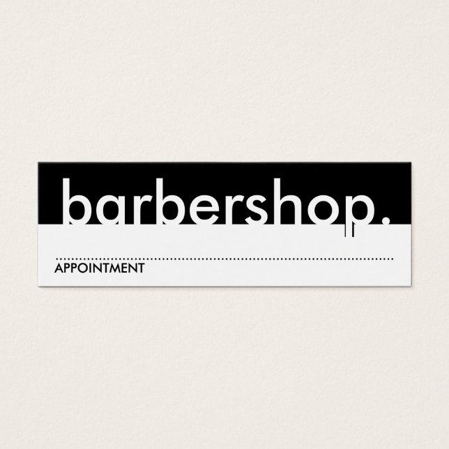 barbearia. (cartão de horário) (Frente)