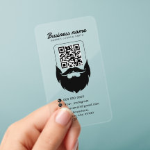 Barbearia QR code transparente da barba