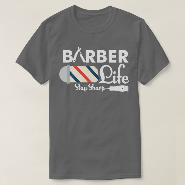 Barber Life Permaneça Sharny Engraçado Polo (Frente do Design)