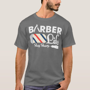 Barber Life Permaneça Sharny Engraçado Polo