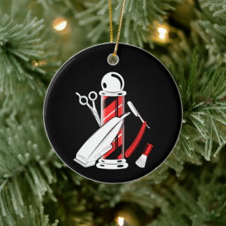 Barber Ornament Barber Enfeites de natal