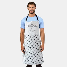 Barbershop padrão de tesoura preto e branco