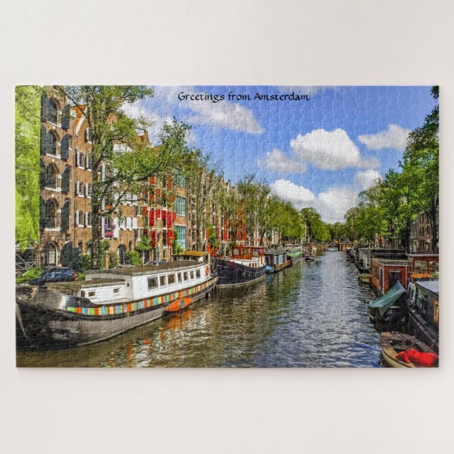 Barcaças Amsterdã. Quebra-cabeça (Horizontal)