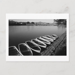 Barcaças em Arashiyama no cartão postal de Quioto