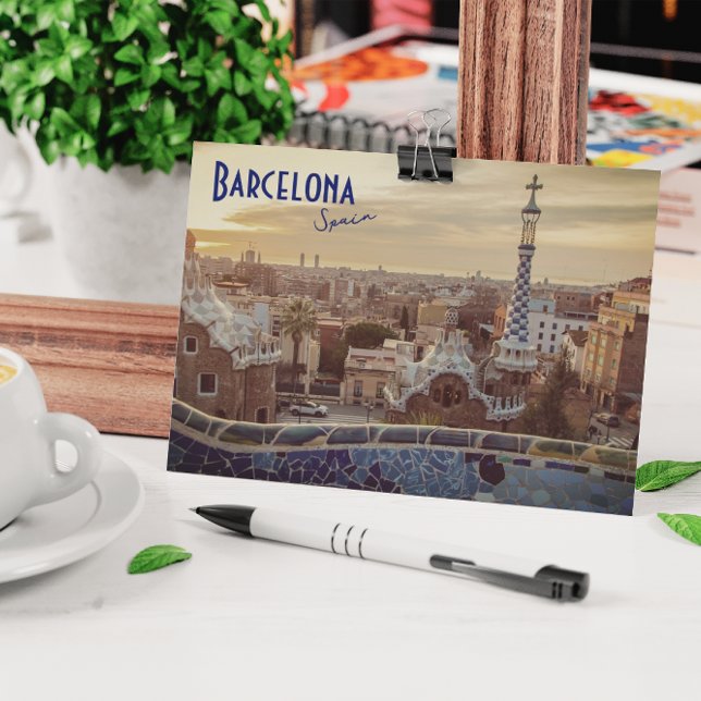 Barcelona, Espanha - Cartão postal Park Guell (Criador carregado)