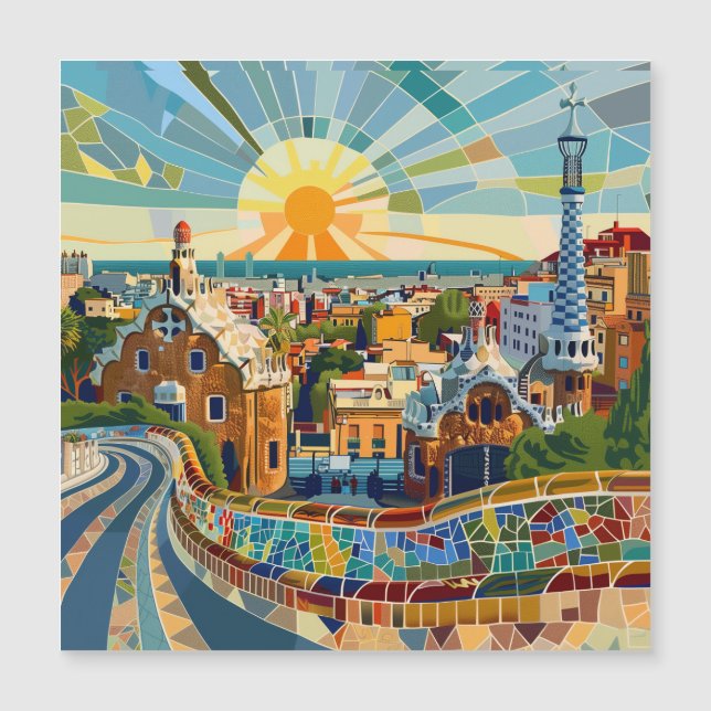 Barcelona Souvenir Imán (Frente)