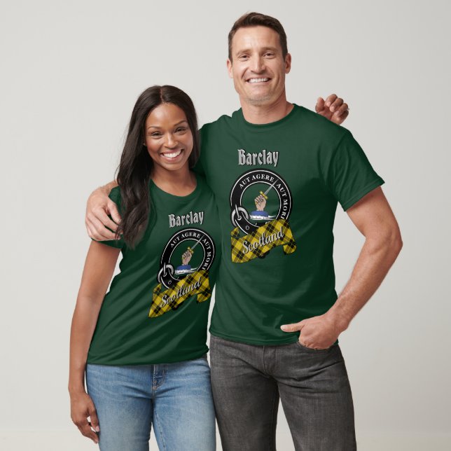 Barclay Clan Badge & Tartan T-Shirt (Unissex)