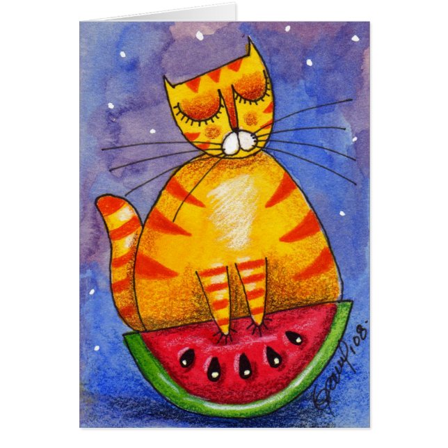 Barco da melancia - cartão (Frente)