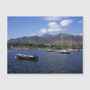 Barcos à vela Derubaram Água Keswick Cumbria