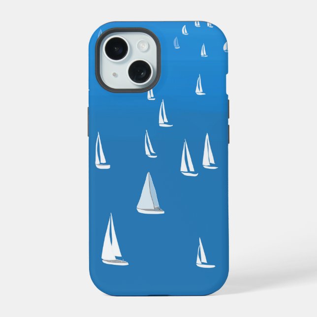 Barcos à vela no Mar azul profundo - Regata de Bar (Verso)