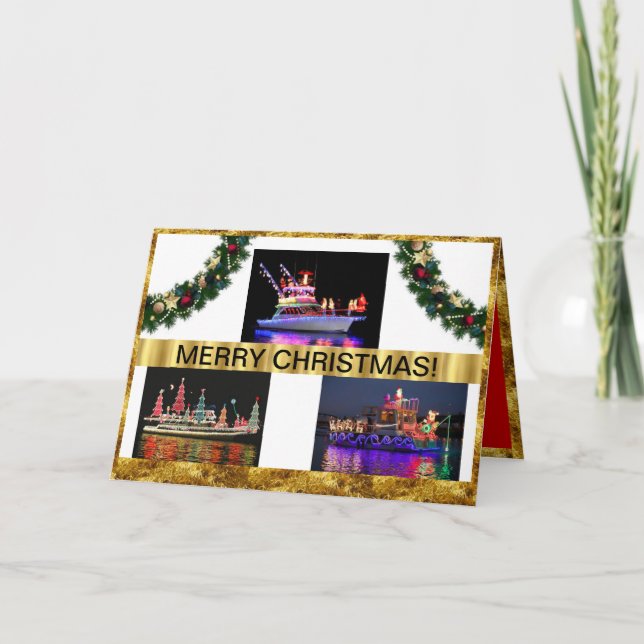 Barcos com cartões de Natal (Frente)