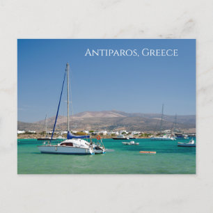 Barcos de Antiparos Ilha Grega Cartão Postal