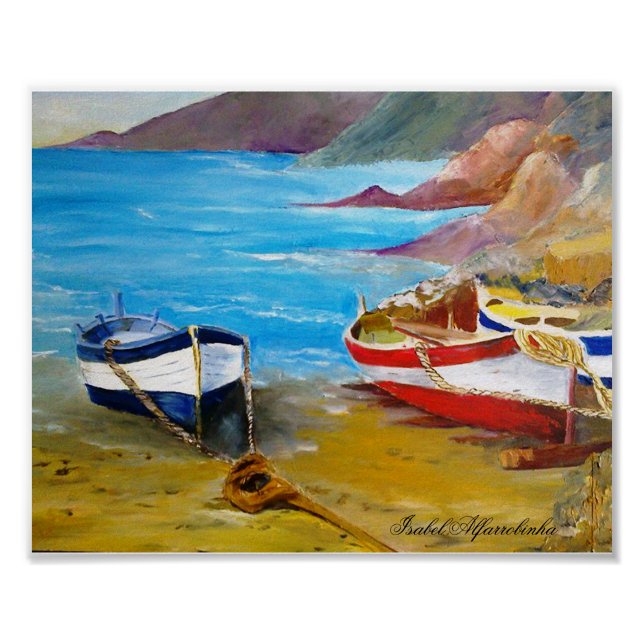 Barcos de pesca de linha antiga Poster (Criador carregado)